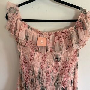 Love Shack Fancy inspired Miss Lola BNWT Floral Mini Dress